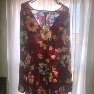 Floral long sleeve dress